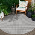 thumbnail image 1 of Safavieh Terrace Wight Geometric Indoor/Outdoor Area Rug, Ivory/Gray, 6'7" x 6'7" Round, 1 of 15