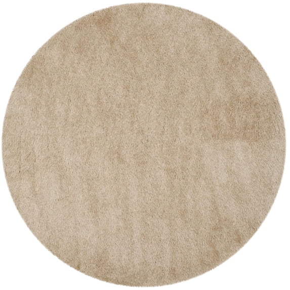 Safavieh Thom Filicia Shag 6' X 6' Round Hand Tufted Rug in Champagne