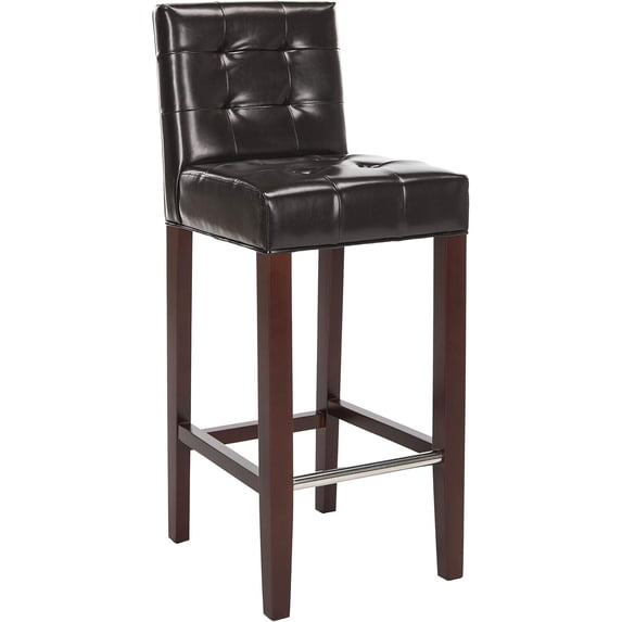 Safavieh Thompson Bar Stool-Color:Cherry Mahogany/Cream