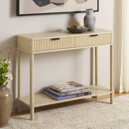 Safavieh Thurston Modern 2 Drawer Wood Console Table, Natural