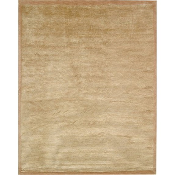 Traditional Rug - Tibetan Silk/Wool Pile -Straw-Color:Straw,Design:Traditional,Shape:Large Rectangle,Size:12'L x 9'W