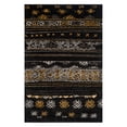 thumbnail image 1 of Contemporary Rug - Tibetan Shag Polypropylene -Black/Gold-Color:Black/Gold,Design:Contemporary,Shape:Medium Rectangle,Size:7' 6''L x 5' 1''W, 1 of 5