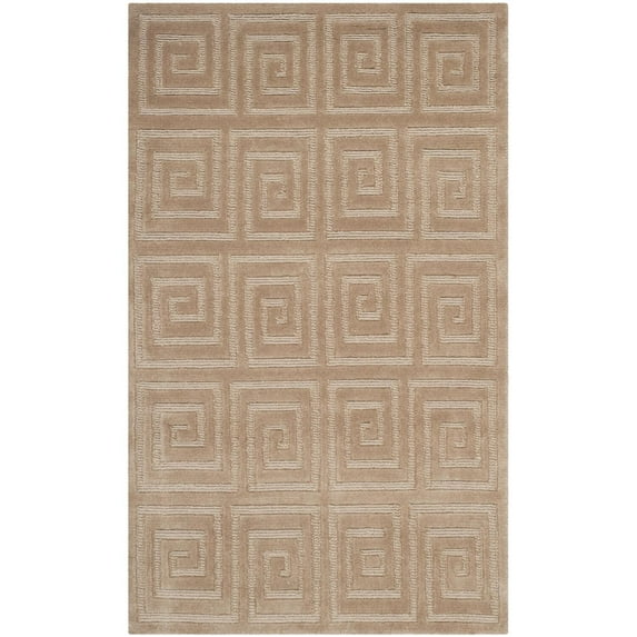 Traditional Rug - Tibetan Wool Pile -Camel-Color:Camel,Design:Traditional,Shape:Rectangle,Size:5'L x 3' W