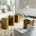 thumbnail image 1 of Safavieh Tilly 4-Piece Solid Rustic Coffee Table, Antique Brass, 1 of 11