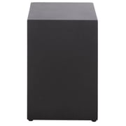 Safavieh Tina Cube Outdoor Polystone End Table, Black