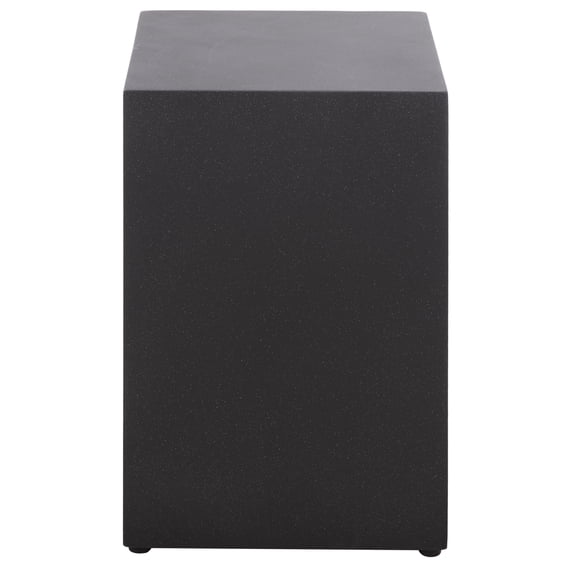 Safavieh Tina Cube Outdoor Polystone End Table, Black