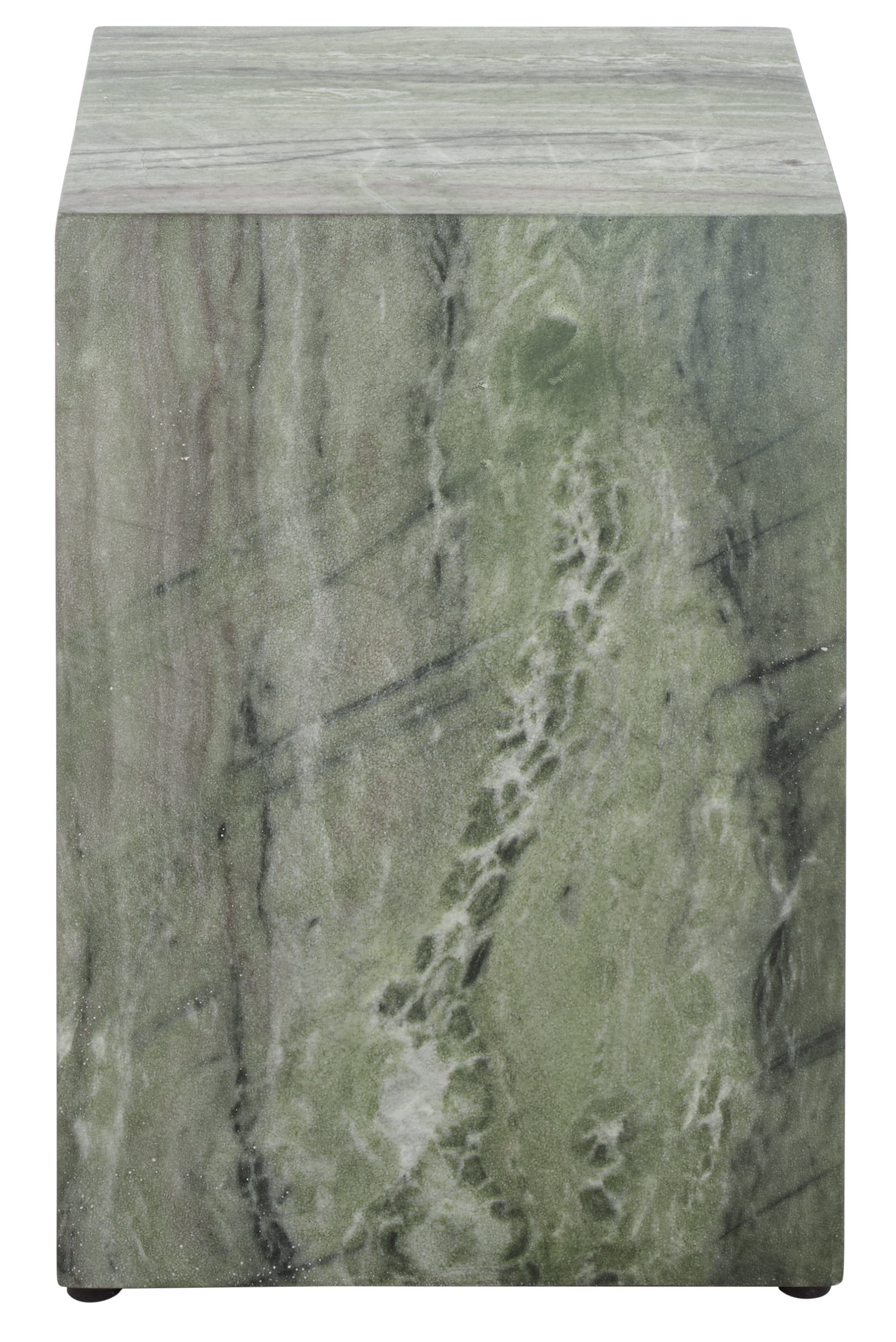 Safavieh Tina Cube Outdoor Polystone End Table, Green Marble