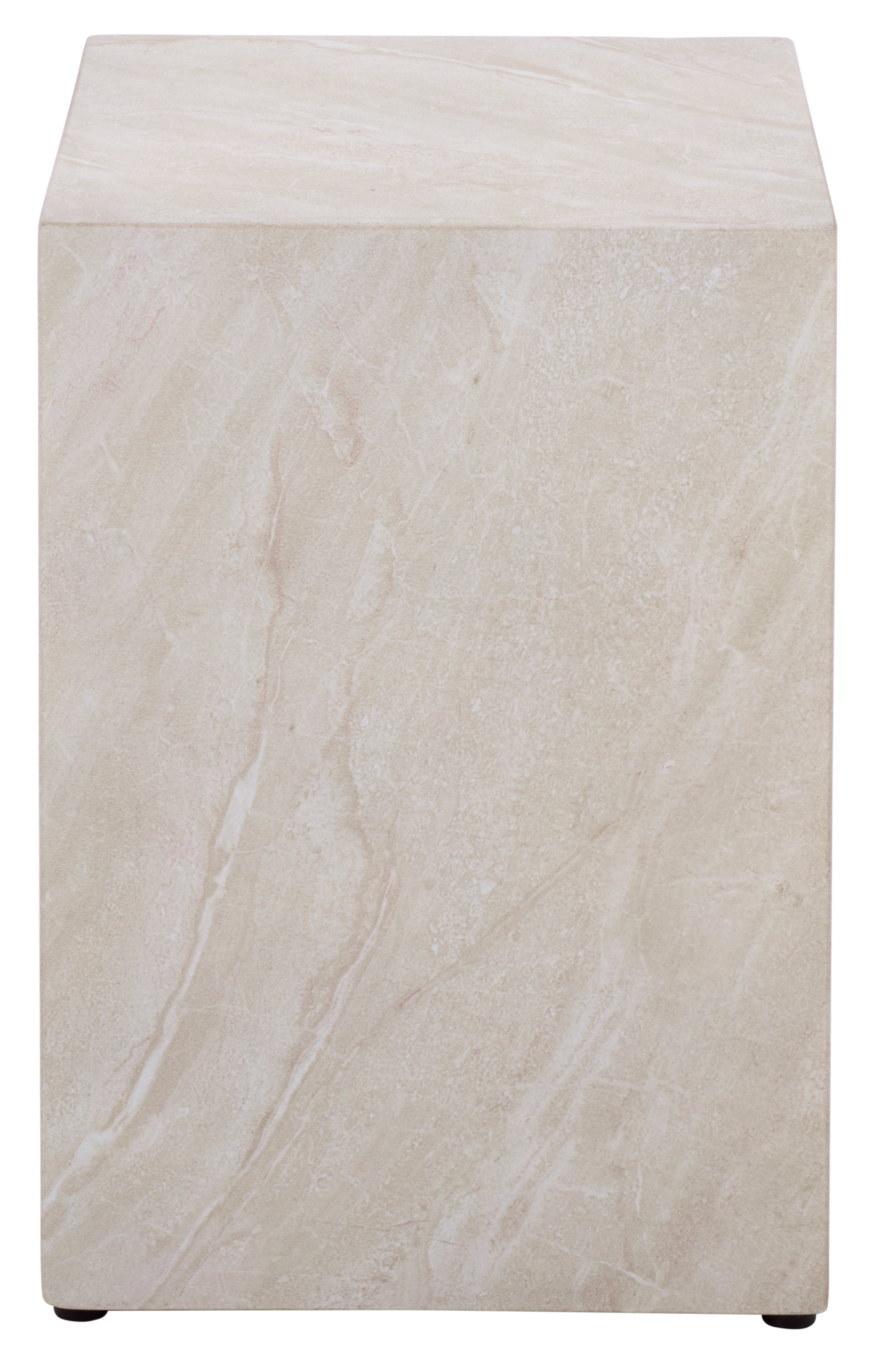 Safavieh Tina Cube Outdoor Polystone End Table, Off-White