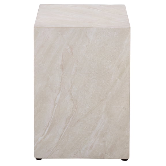 Safavieh Tina Cube Outdoor Polystone End Table, Off-White