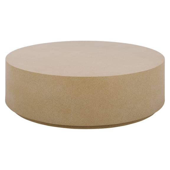 Safavieh Tina Round Polystone Coffee Table, Beige