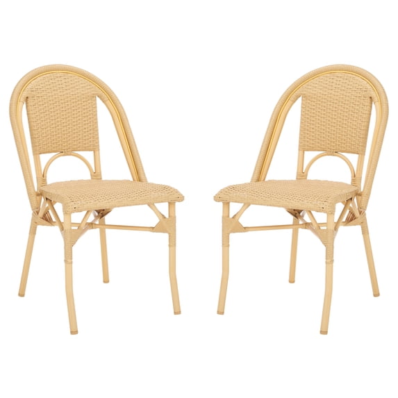 Safavieh Torino Metal Outdoor Dining Side Chairs - Set of 2, Natural Wash