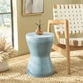 thumbnail image 1 of Safavieh Torre Indoor/Outdoor Round End Table, Powder Blue, 1 of 7
