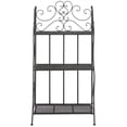 thumbnail image 1 of Safavieh Torus Outdoor Iron 3 Tier Shelf, Black, 1 of 12