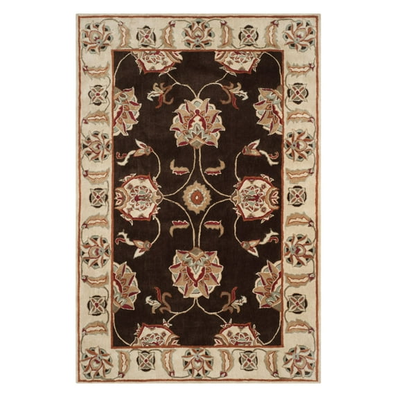 Safavieh Total Performance Oriental Floral Bordered Transitional Area Rug, Chocolate