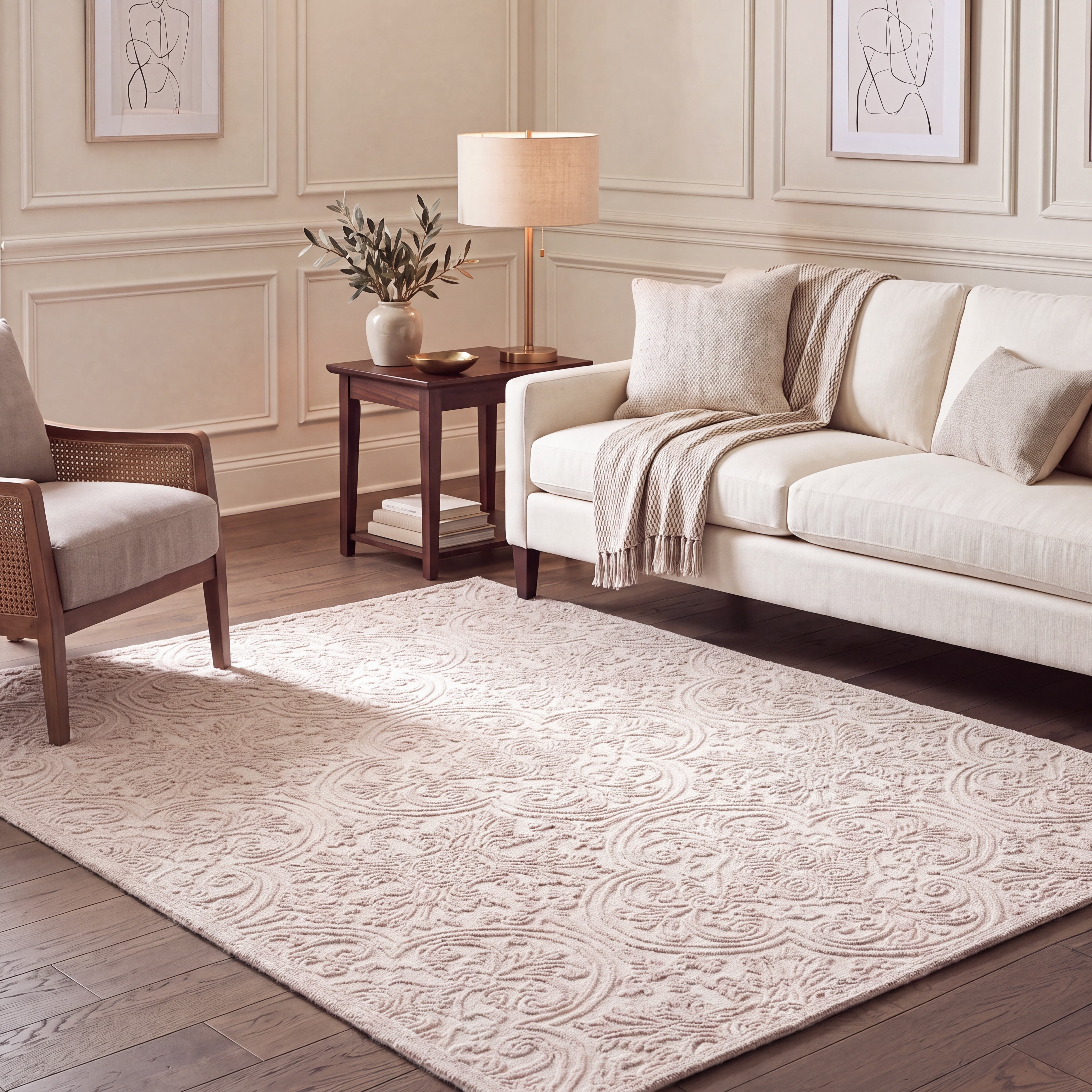 Safavieh Trace Burton Geometric Area Rug, Ivory/Pink, 2'3" x 4'