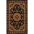 thumbnail image 1 of Traditional Rug - Traditions Wool Pile -Black/Burgundy-Color:Black/Burgundy,Design:Traditional,Shape:Small Rectangle,Size:6'L x 4'W, 1 of 2