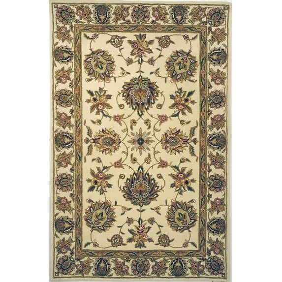 Safavieh Traditions Collection TD606A Handmade Ivory Wool Round Area Rug (8' Diameter)
