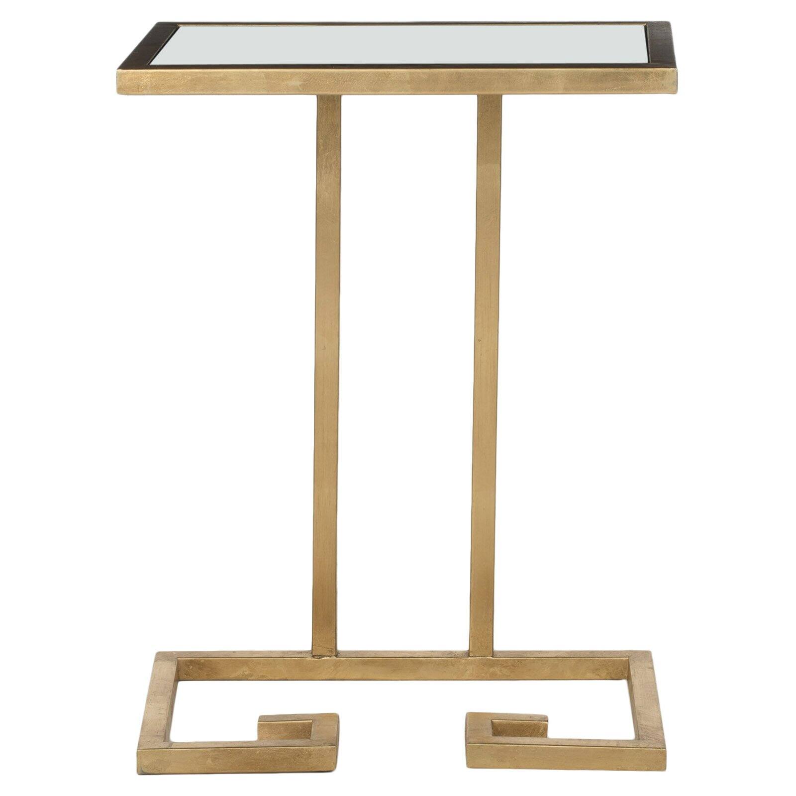 Safavieh Treasures Murphy Gold/ White Top Accent Table 15.7" x 10" x