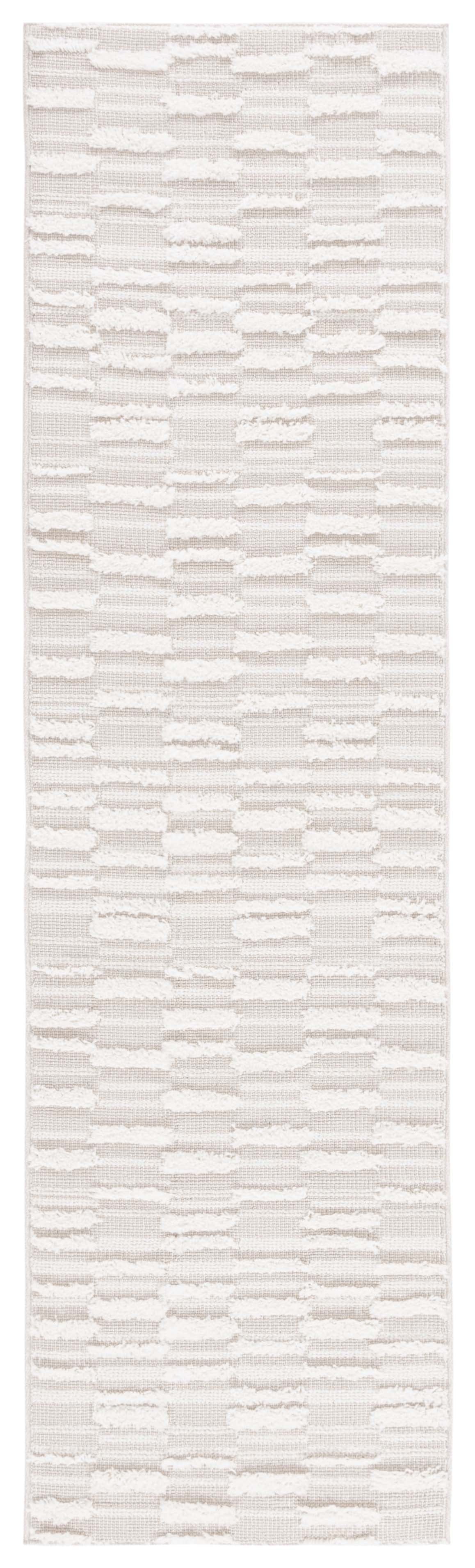SAFAVIEH Trends Craig Geometric Runner Rug, Beige/Ivory, 2'2" x 9'