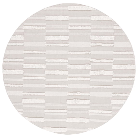 SAFAVIEH Trends Craig Geometric Area Rug, Beige/Ivory, 3' x 3' Round