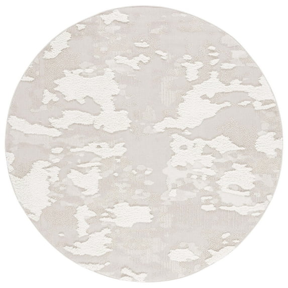 SAFAVIEH Trends Justin Abstract Area Rug, Beige/Ivory, 3' x 3' Round