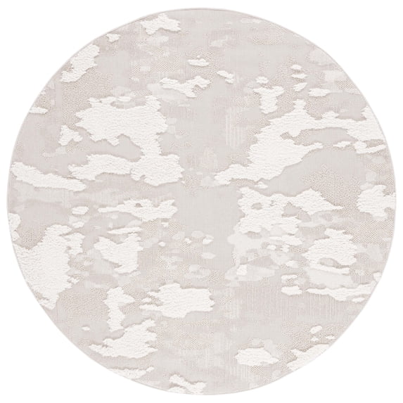 SAFAVIEH Trends Justin Abstract Area Rug, Beige/Ivory, 5'3" x 5'3" Round