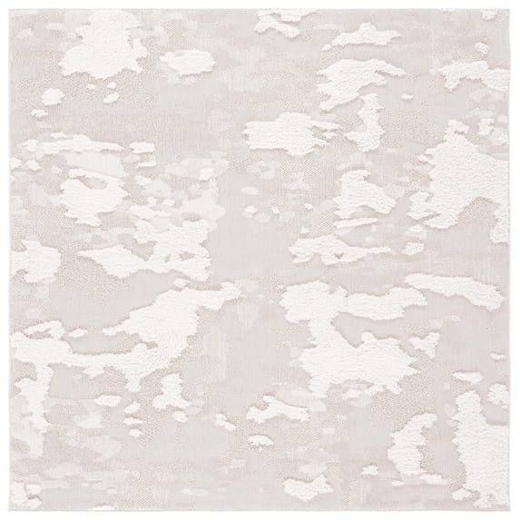 SAFAVIEH Trends Justin Abstract Area Rug, Beige/Ivory, 6'7" x 6'7" Square