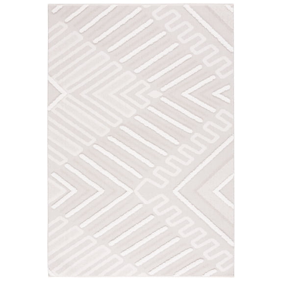 SAFAVIEH Trends Ambre Geometric Area Rug, Beige/Ivory, 3' x 5'