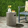 thumbnail image 1 of Safavieh Trunk Outdoor Concrete Round Accent Table - Dark Grey, 1 of 6