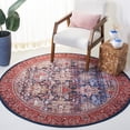 thumbnail image 1 of Safavieh Tucson Bronagh Oriental Machine Washable Area Rug, Navy/Rust, 4' x 4' Round, 1 of 11