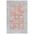 thumbnail image 1 of SAFAVIEH Tucson Candis Oriental Machine Washable Area Rug, Turquoise/Rust, 5' x 8', 1 of 8