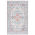 thumbnail image 1 of SAFAVIEH Tucson Alyx Oriental Machine Washable Area Rug, Turquoise/Rust, 5' x 8', 1 of 9