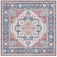 thumbnail image 1 of SAFAVIEH Tucson Alyx Medallion Machine Washable Area Rug, Rust/Blue, 8' x 8' Square, 1 of 9