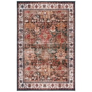 SAFAVIEH Tucson Faith Traditional Machine Washable Area Rug, 3' x 5', Ivory/Green