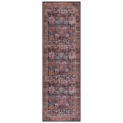 SAFAVIEH Tucson Faith Oriental Machine Washable Runner Rug, Rust/Green, 2'6" x 6'