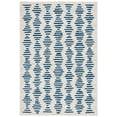 thumbnail image 1 of SAFAVIEH Tulum Lancaster Geometric Striped Area Rug, Ivory/Navy, 4'5" x 6'5", 1 of 8