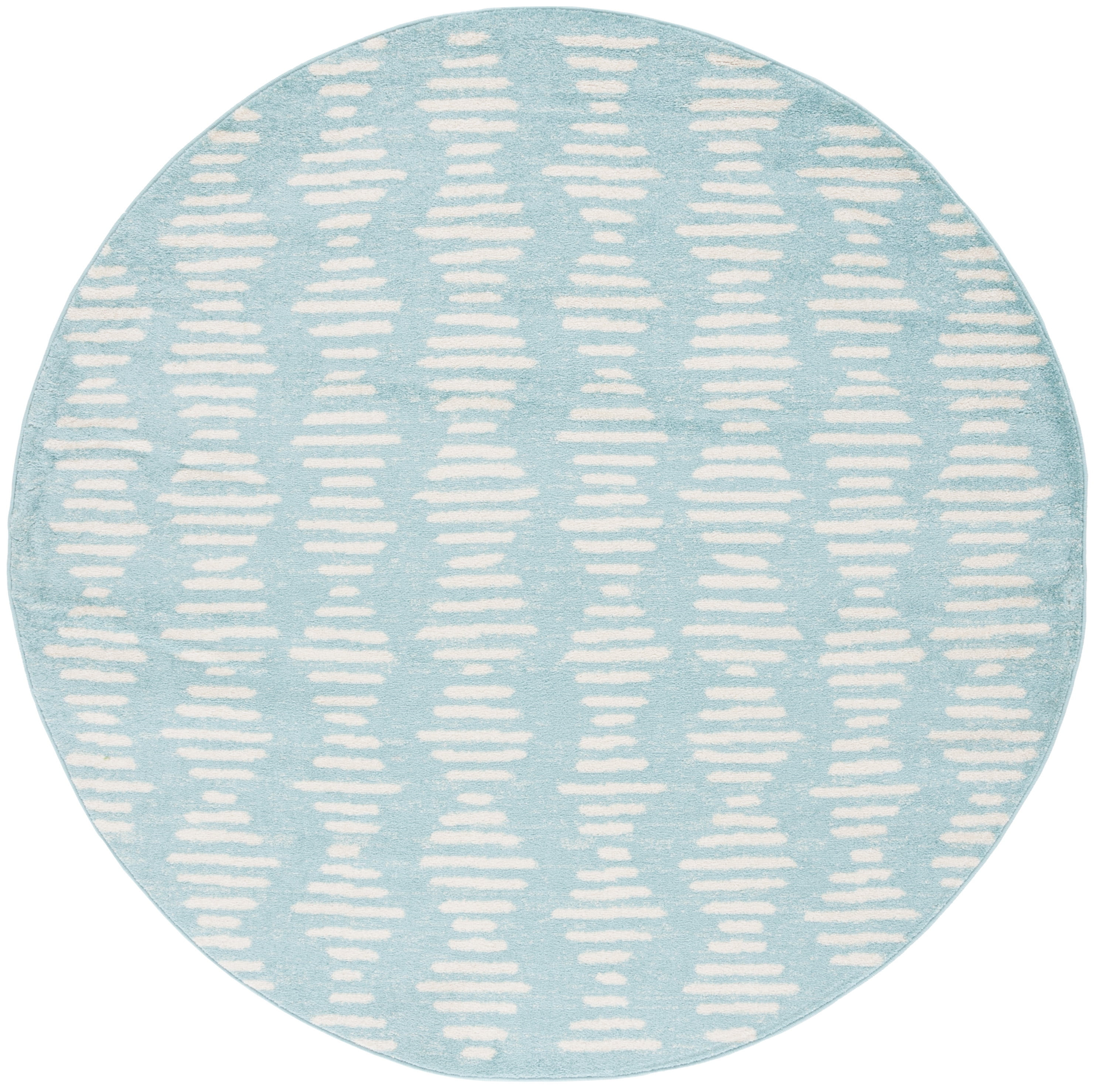 SAFAVIEH Tulum Lancaster Geometric Striped Area Rug, Turquoise/Ivory, 6 ...