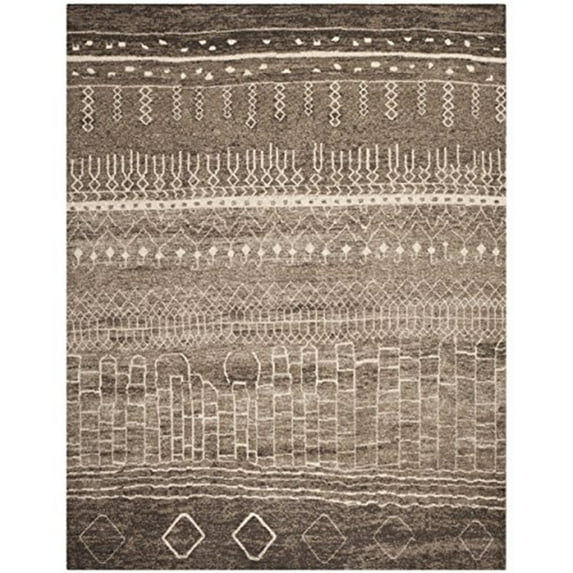 Traditional Rug - Tunisia Polypropylene -Brown Style-B-Color:Brown,Design:Traditional,Shape:Large Rectangle,Size:12'L x 9'W