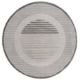 thumbnail image 1 of SAFAVIEH Urban Merrick High Low Double Circle Striped with Fringe Area Rug, Grey/Light Grey, 6'7" x 6'7" Round, 1 of 8