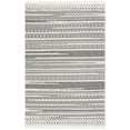 thumbnail image 1 of SAFAVIEH Urban Griselda High Low Striped with Fringe Area Rug, Grey/Ivory, 4' x 6', 1 of 8