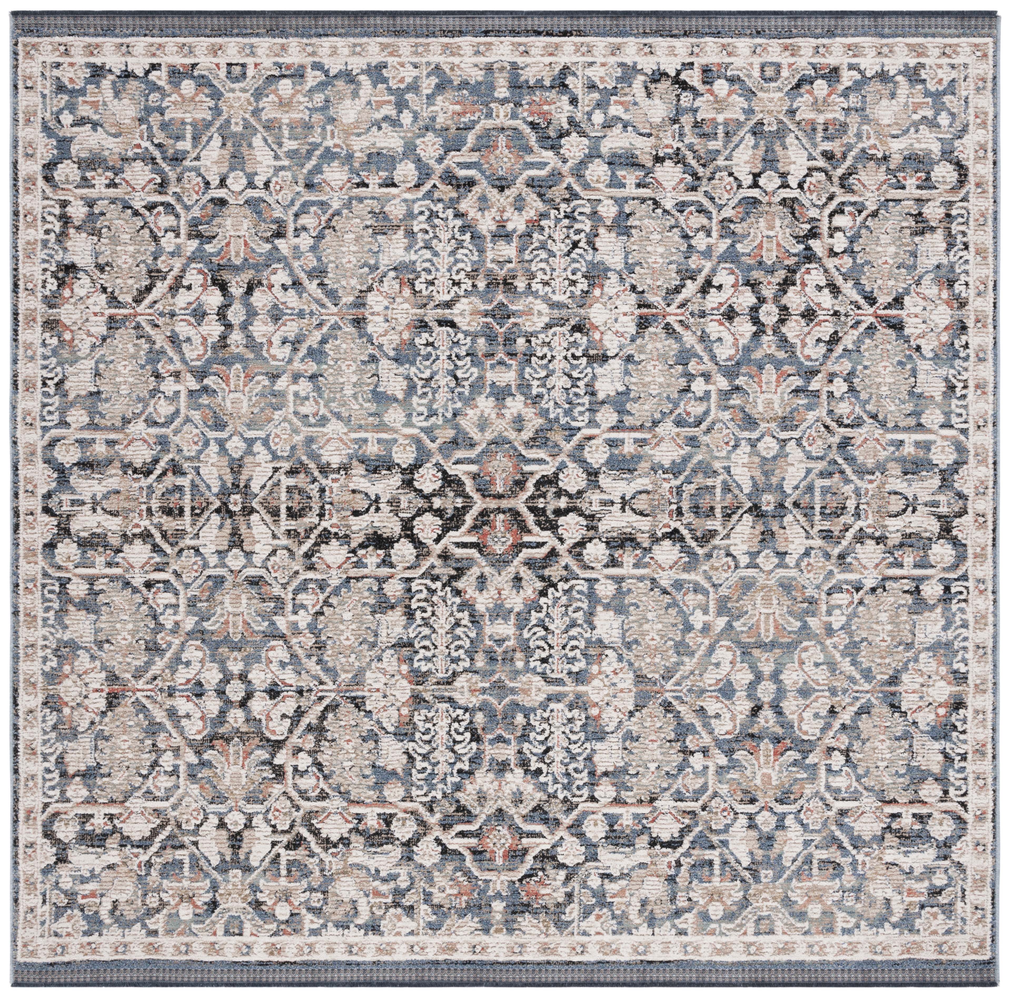SAFAVIEH Vivaldi Jules Abstract Area Rug, Blue/Ivory, 6'7" x 6'7" Square