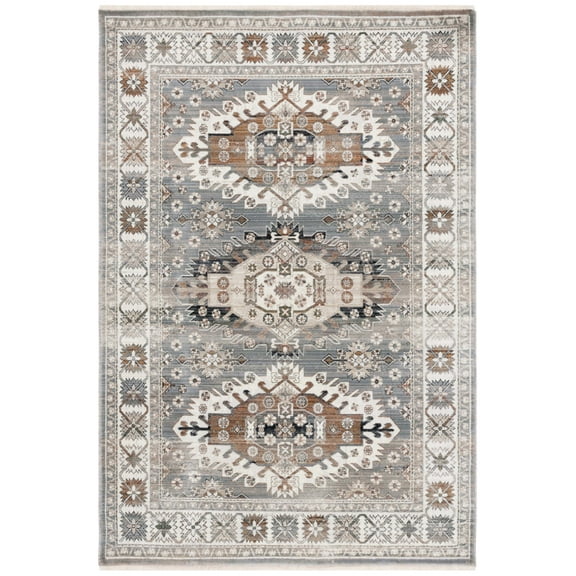 SAFAVIEH Vintage Persian Dervla Medallion Area Rug, Grey/Cream, 5'3" x 7'7"