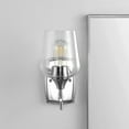 thumbnail image 1 of Safavieh Valda 11 in. H One Light Wine Glass Wall Sconce, Nickel/Clear, 1 of 6