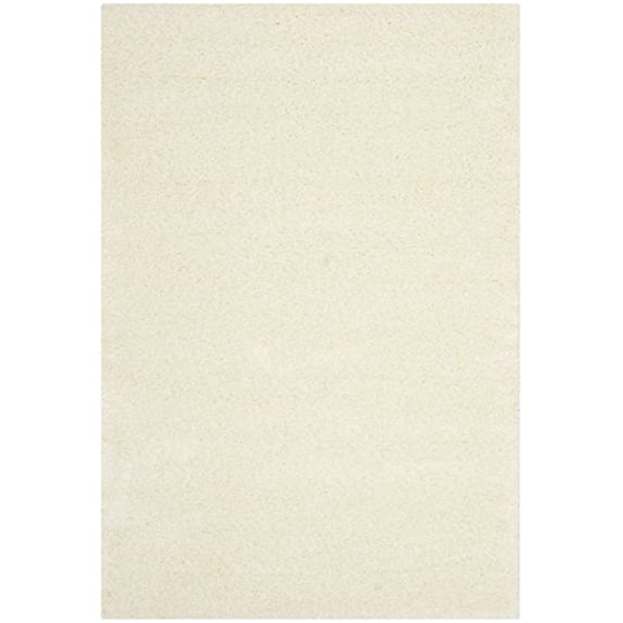 Safavieh Vancouver Shag 4' Square Power Loomed Rug in Creme