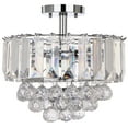 thumbnail image 1 of Safavieh Vaxel 3-Light 13.5 in. Dia. Flush Ceiling Mount, Chrome/Clear, 1 of 3