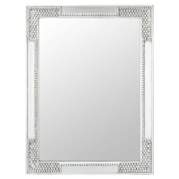 Safavieh Velmin Traditional Border Rectangle Mirror, Silver