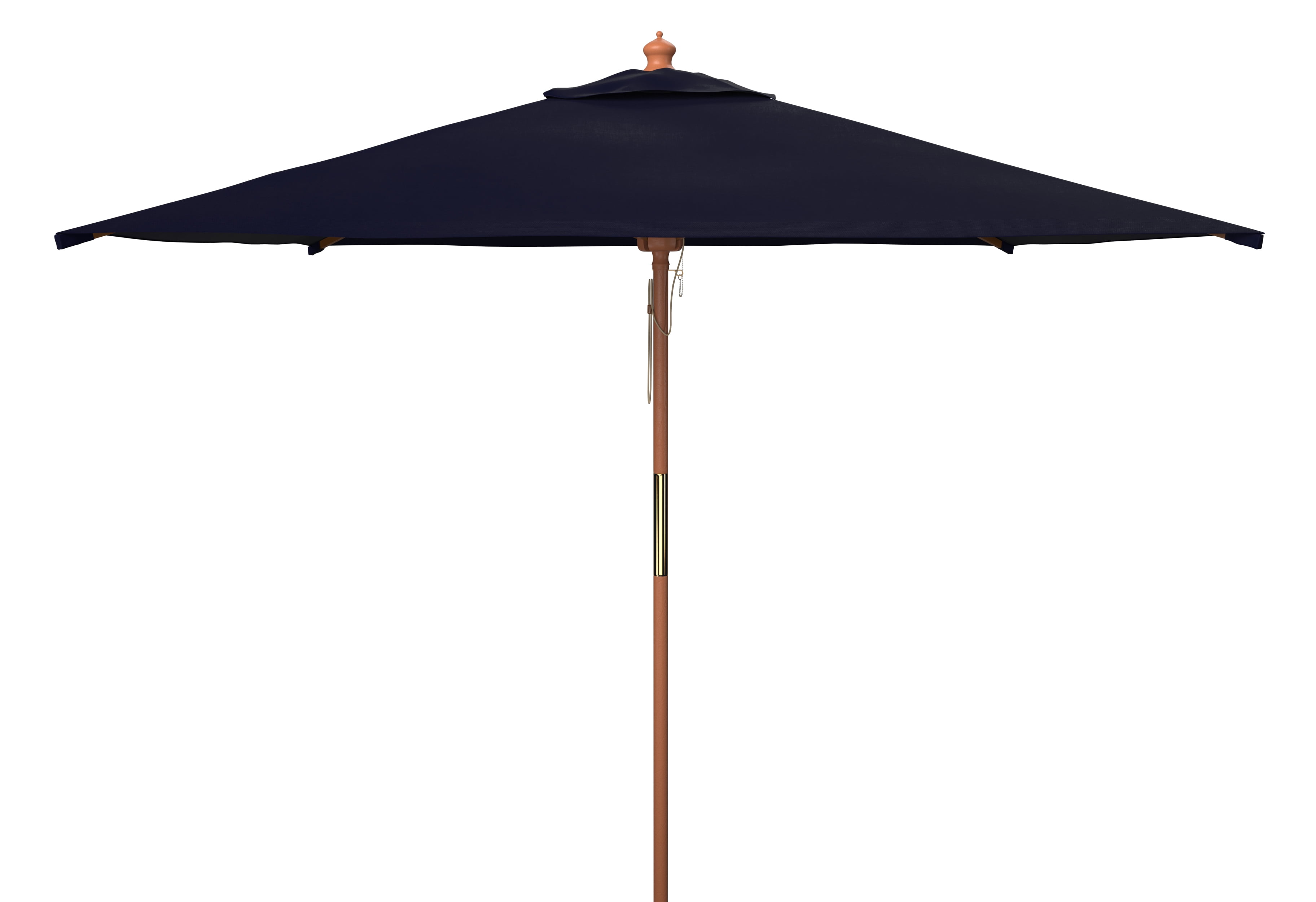 Velop 7.5 Ft Navy Wooden Pulley Market Umbrella