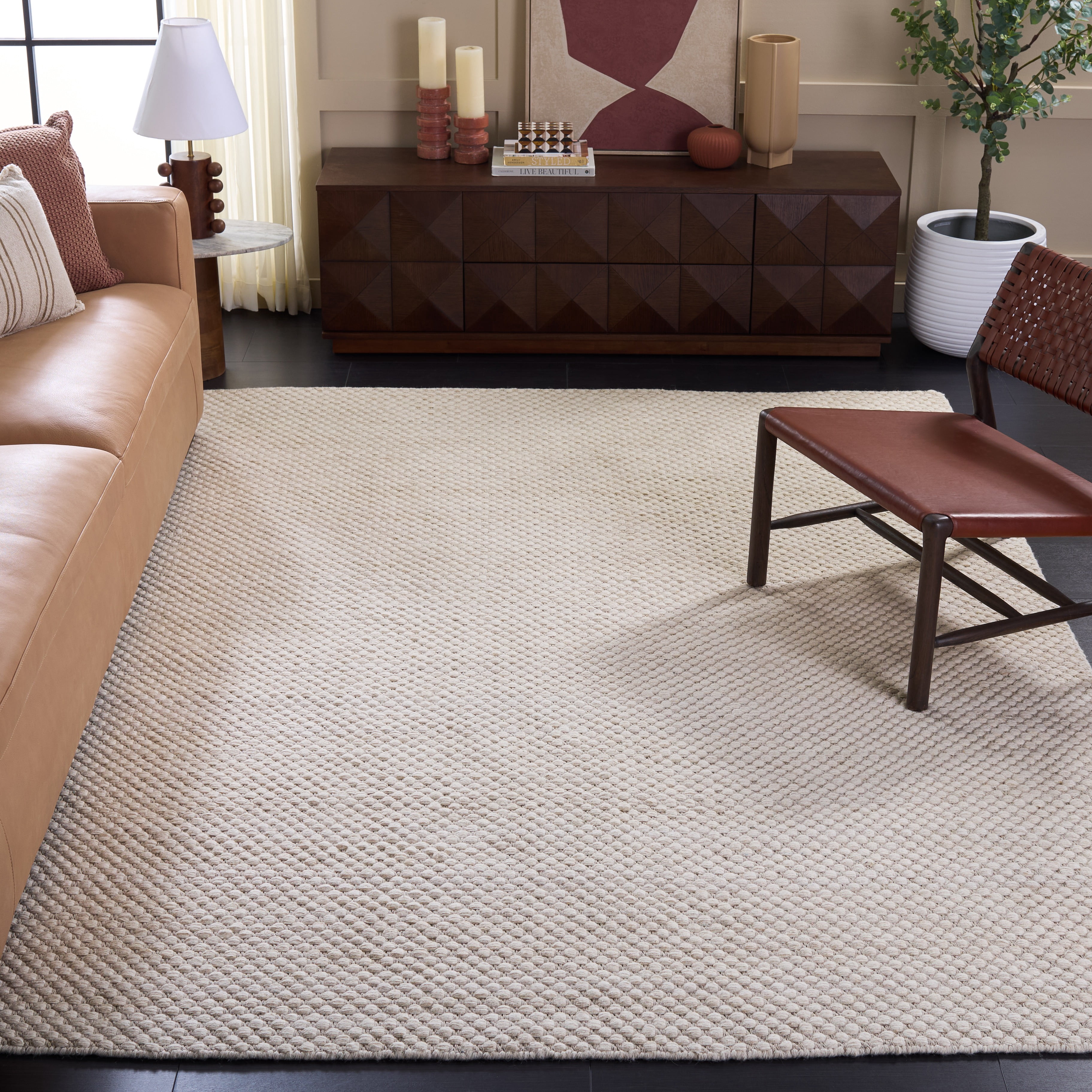 Safavieh Vermont Brigham Solid Color Area Rug, Ivory, 4' x 6'