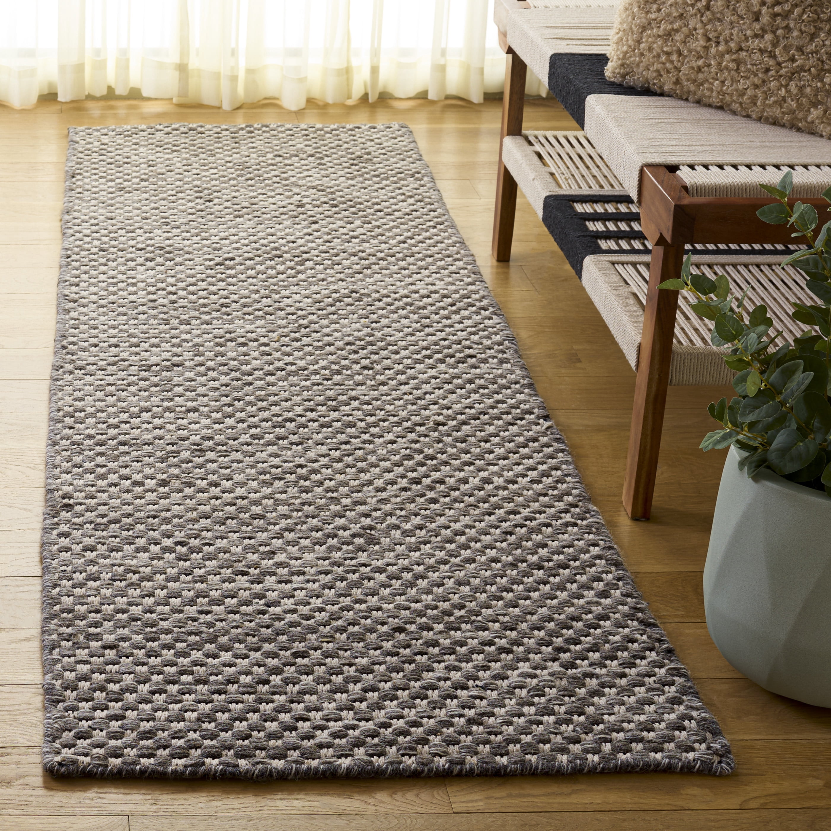 Safavieh Vermont Brigham Solid Color Runner Rug, Gray/Ivory, 2'3" x 8'