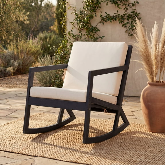 Safavieh Vernon Indoor/Outdoor Modern Rocking Chair with Cushion